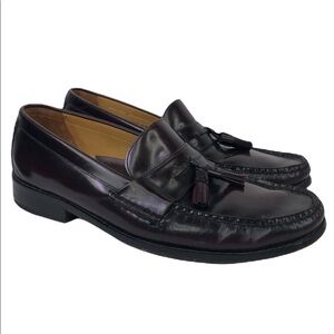 Cole Haan Leather Tassel Loafer Burgundy Shoes